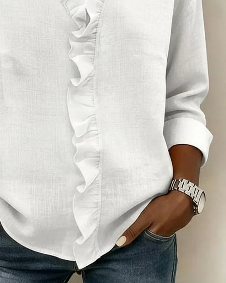 Beatrice | Edle V-Ausschnitt Bluse