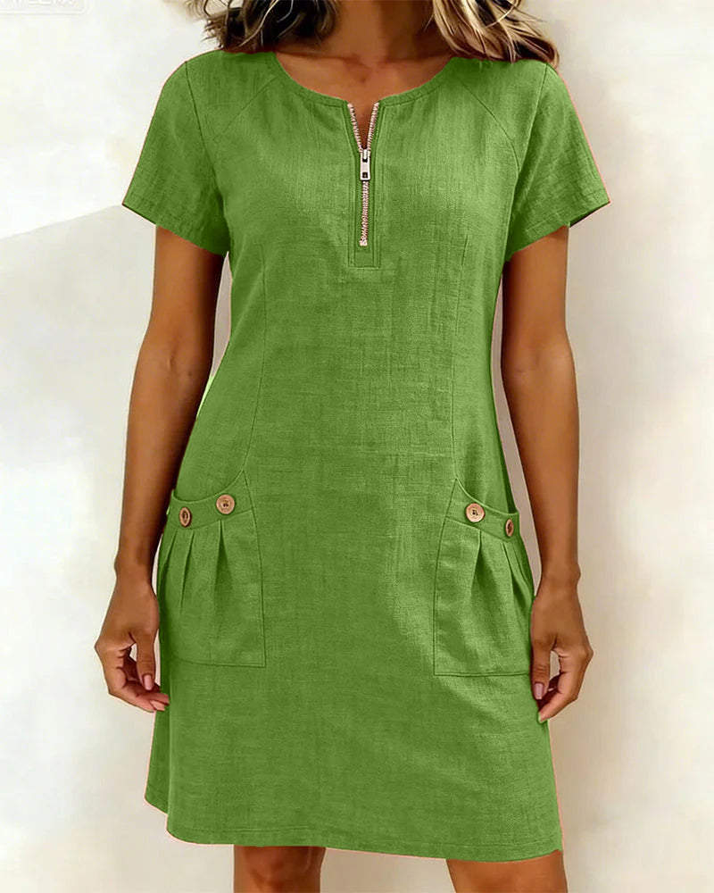 Leinenkleid in A-Linie