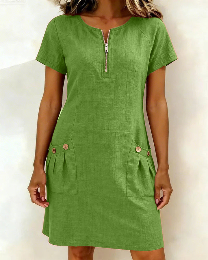 Leinenkleid in A-Linie