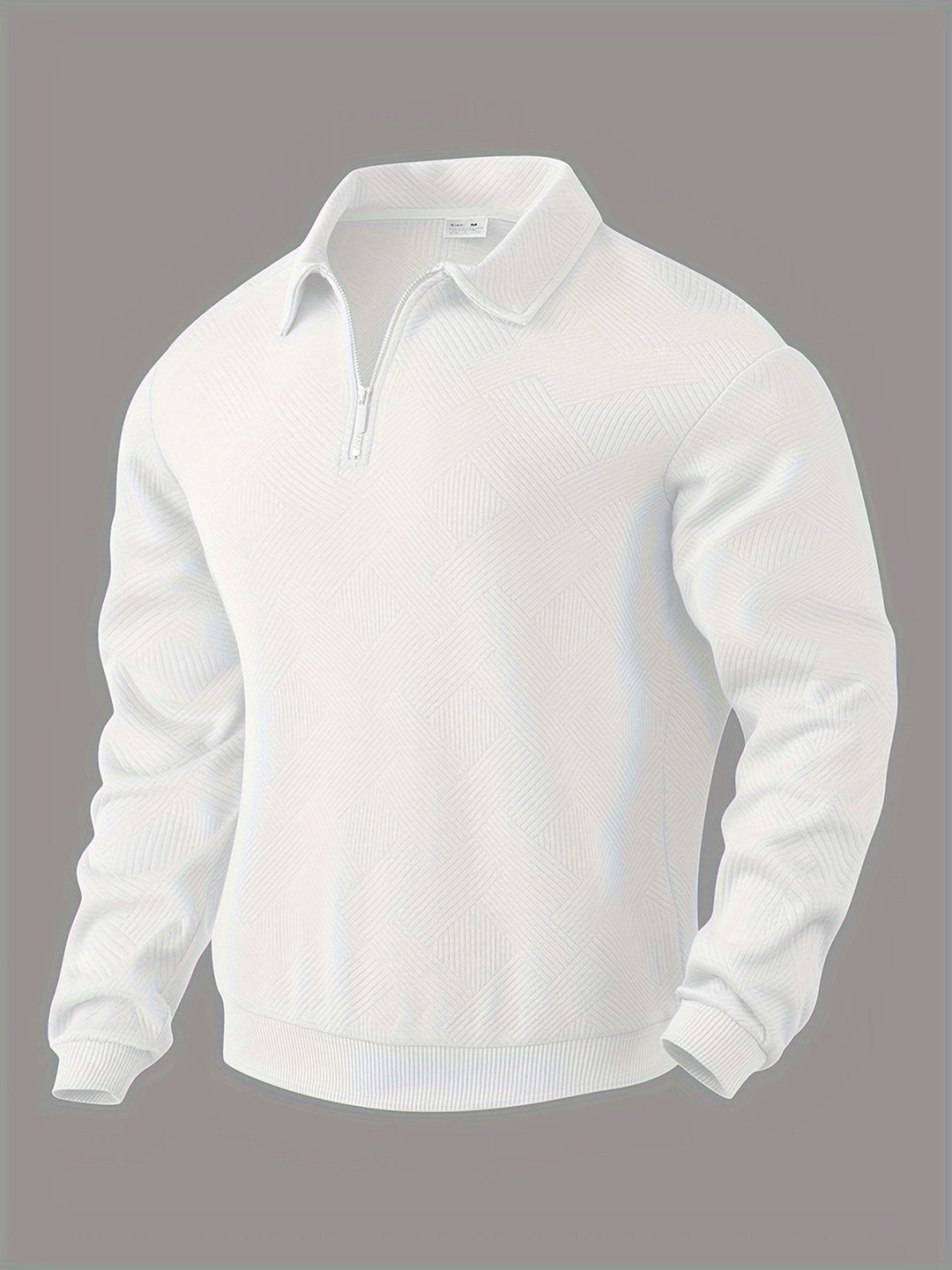 Finn | Geometrisches Design Vintage Reißverschluss Pullover