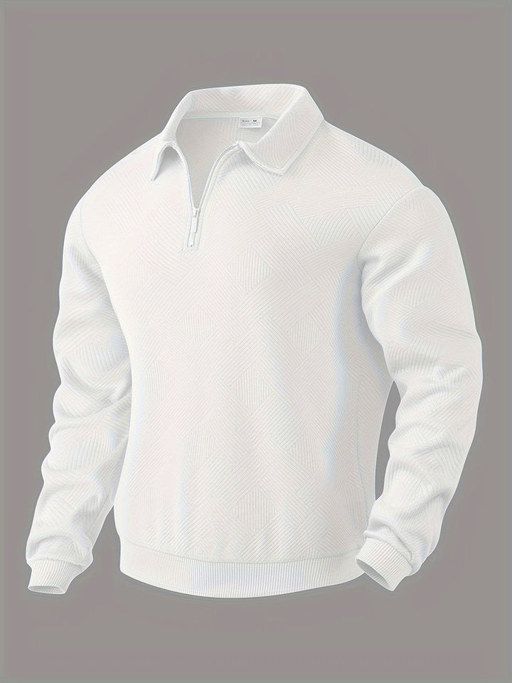 Rafael | Vintage-Zip-Pullover mit geometrischem Design