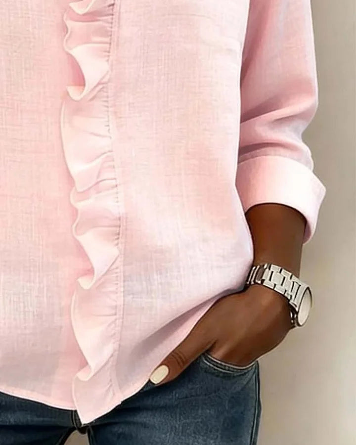 Beatrice | Edle V-Ausschnitt Bluse