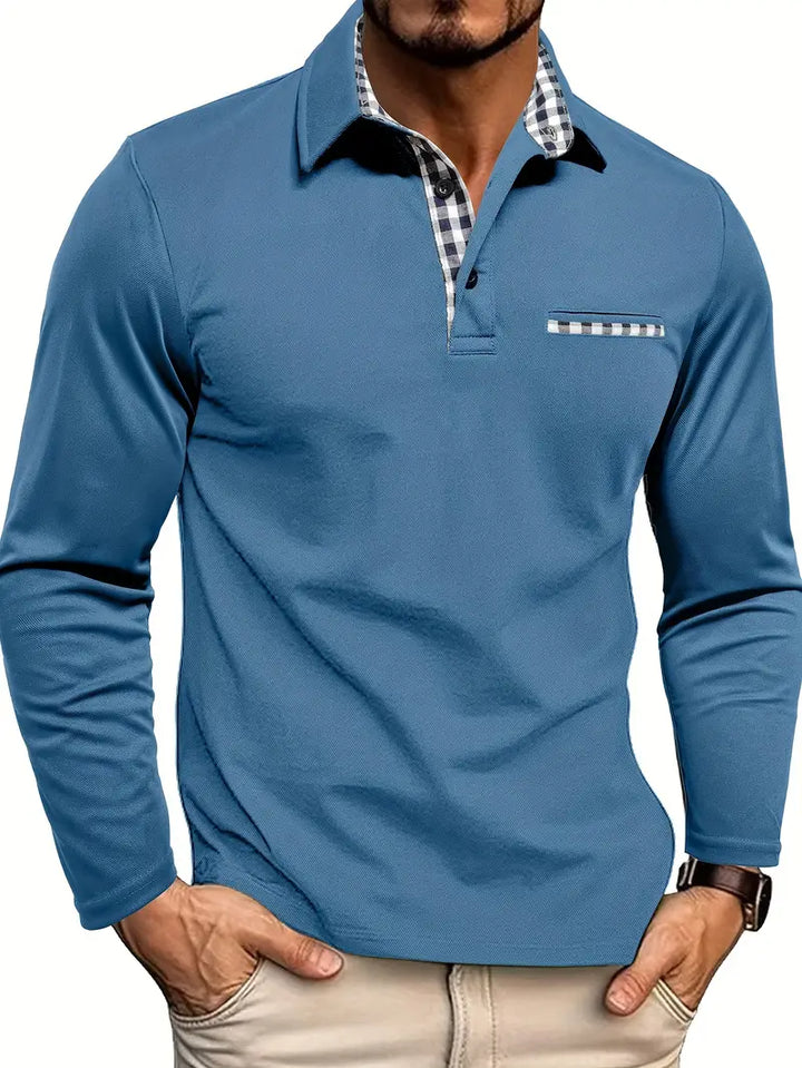 Kai | Lässiges Langarm-Poloshirt