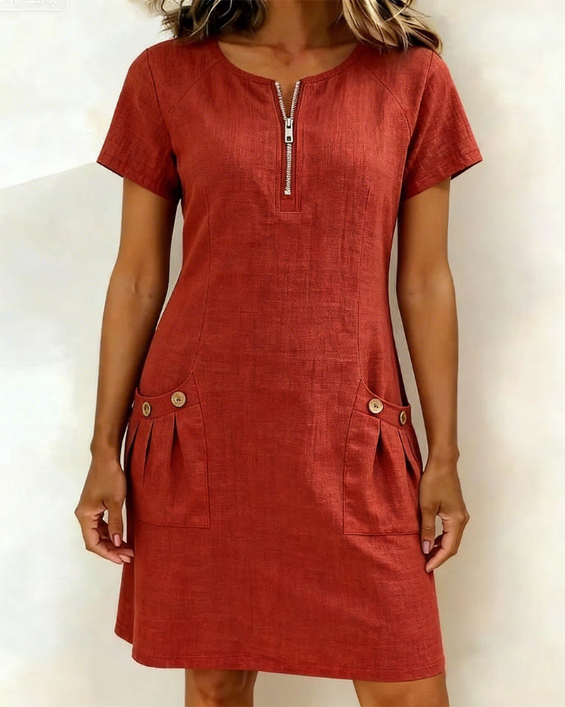 Leinenkleid in A-Linie