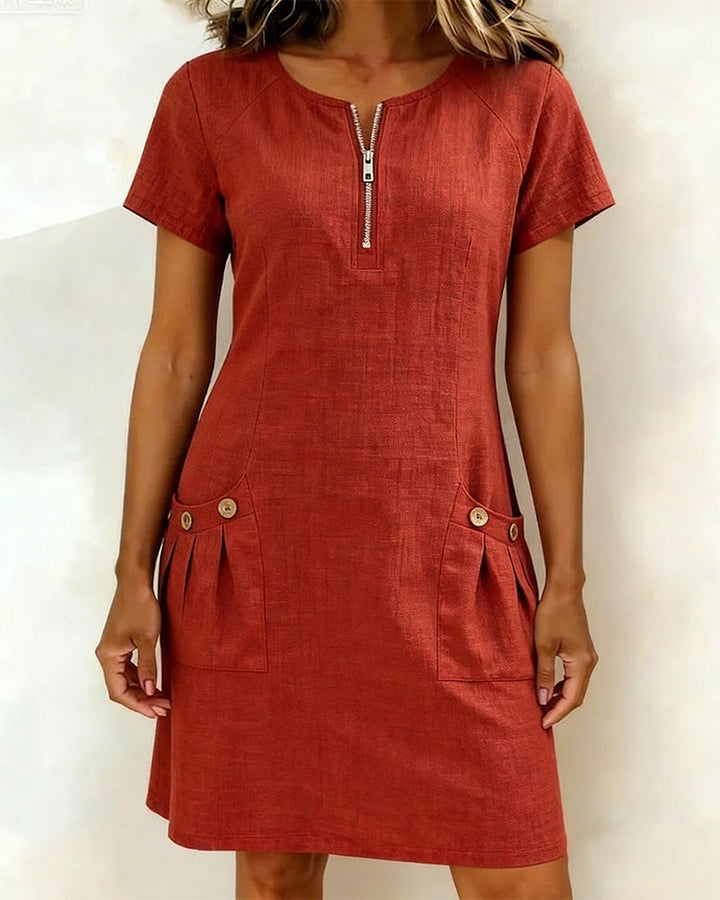 Leinenkleid in A-Linie