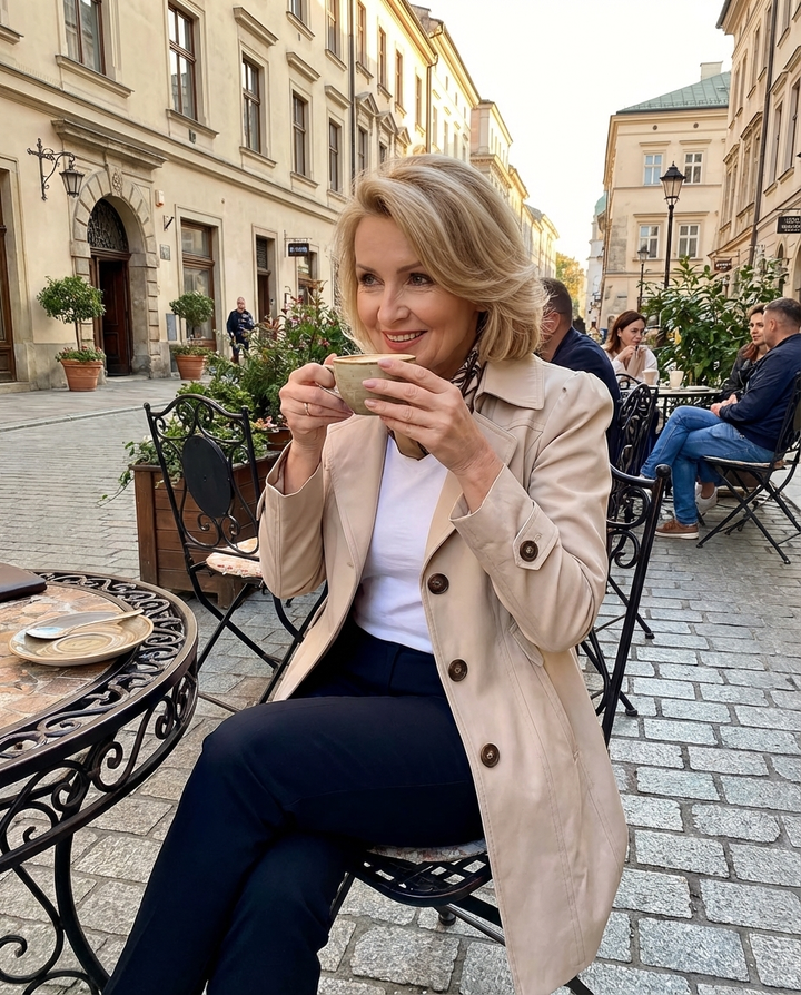 Michelle – Eleganter Vintage Strandmantel