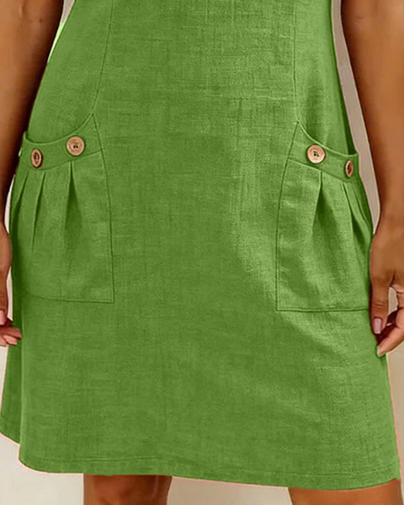 Leinenkleid in A-Linie