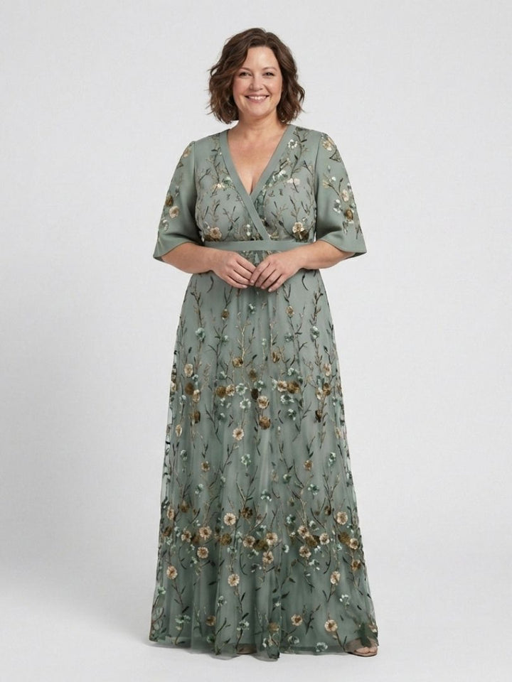 EVADNE | FLORAL MAXIKLEID